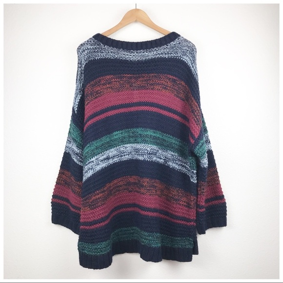 Xirena Colorful Stripe Alpaca Blend Sweater Size Large - Picture 2 of 8